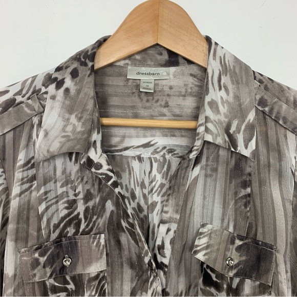 Dressbarn Animal Print Blouse - Picture 4 of 9